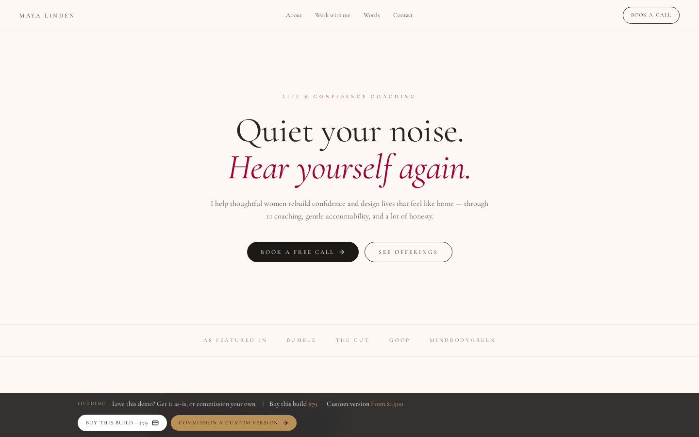 Personal · Starter Website Template — Personal Brand mockup