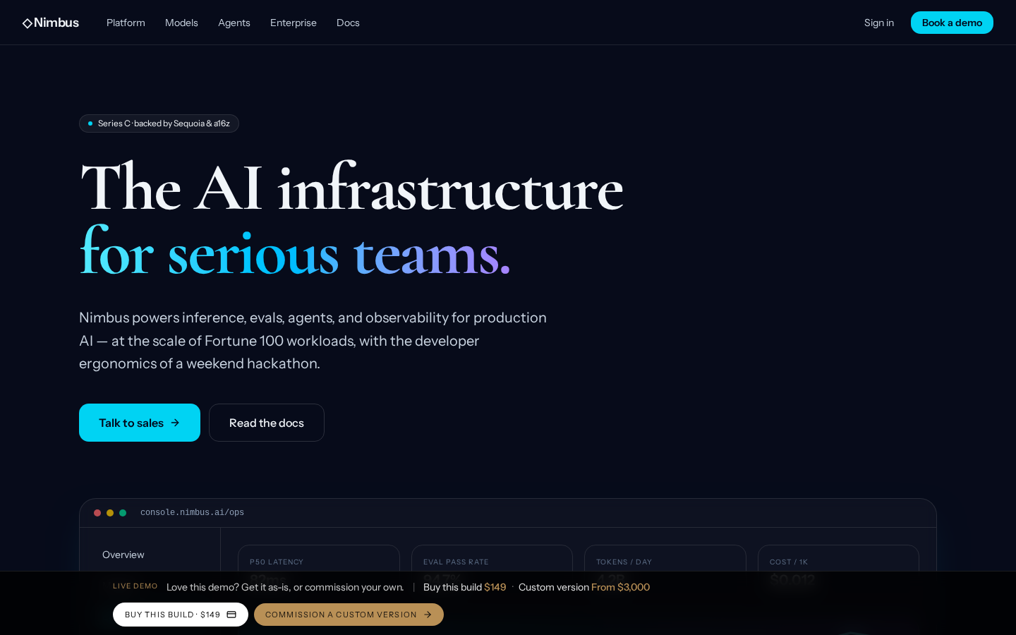 Tech · Premium Website Template — Tech / SaaS mockup
