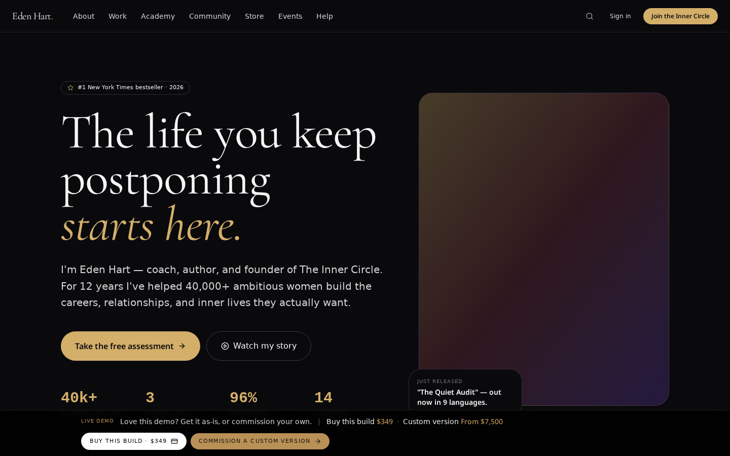Personal · Premium Website Template — Personal Brand mockup