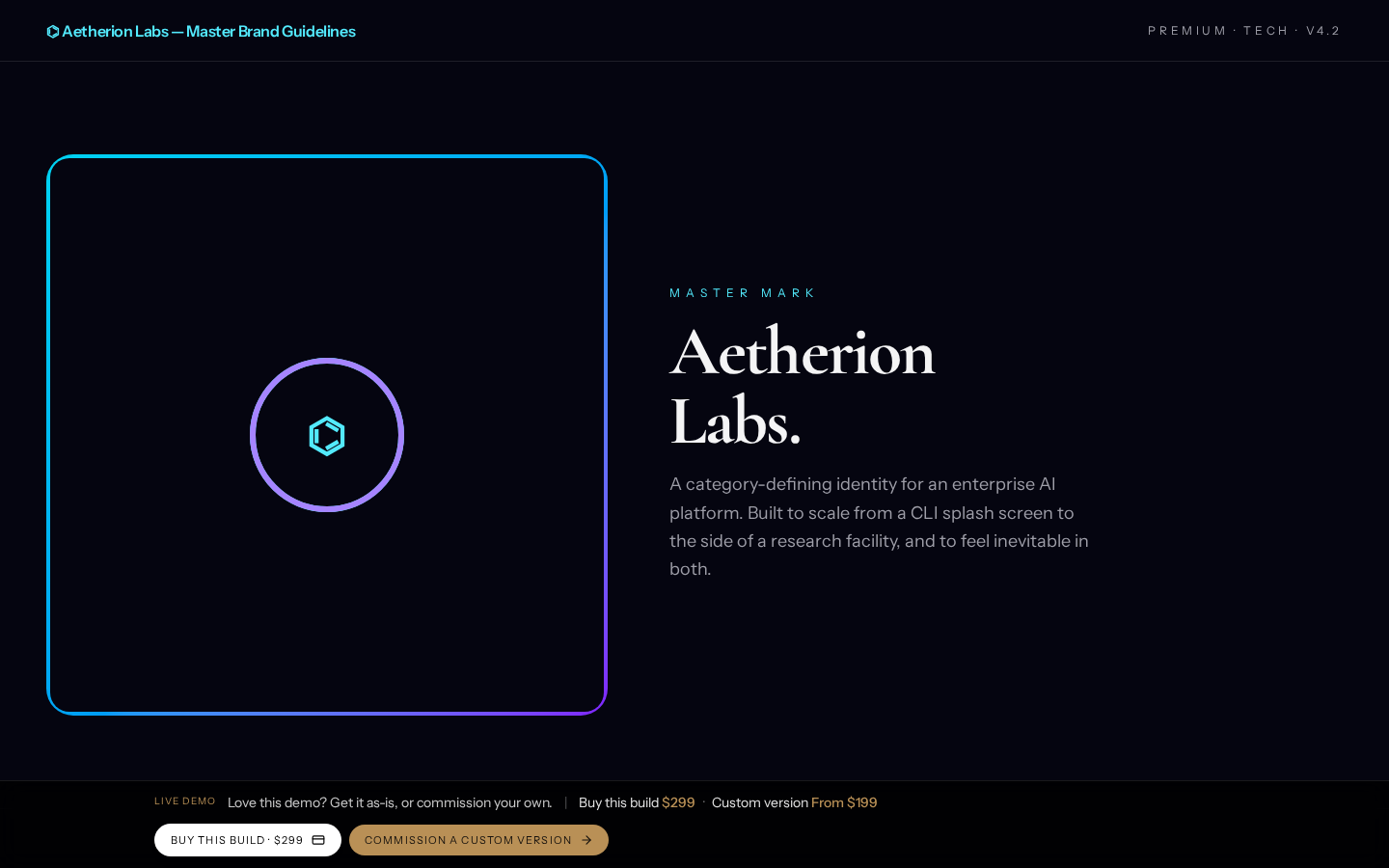 Tech · Premium Brand Kit — Tech / SaaS mockup