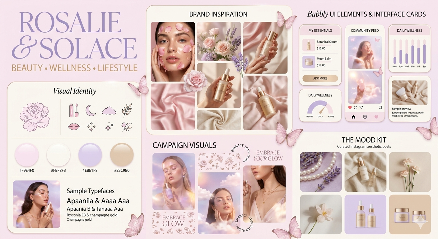 Rosalie & Solace Branding Kit — Beauty & Wellness mockup